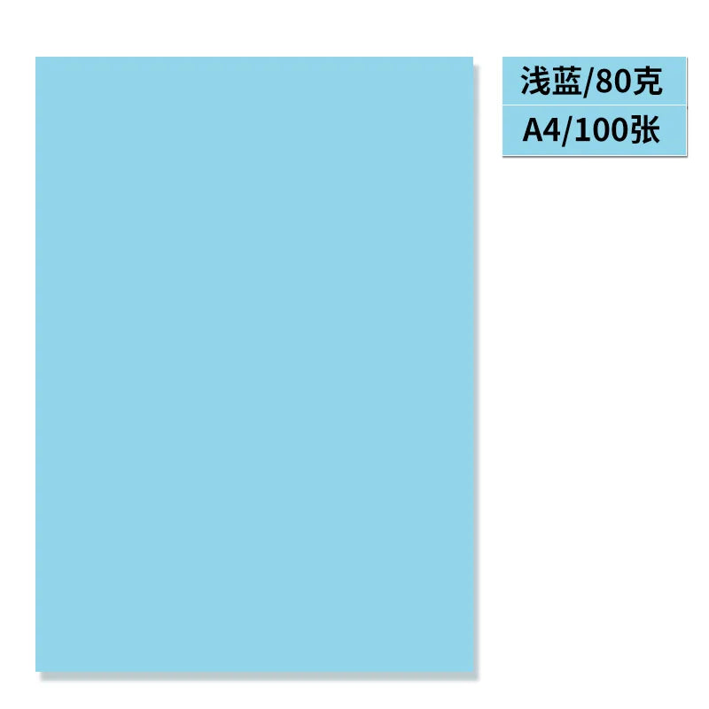 100/200 SheetS A4 Color Copy Paper 80G 20 Colors Can Choose For DIY Handmade Office A3 Inkjet Laser Colorful  Printing Paper