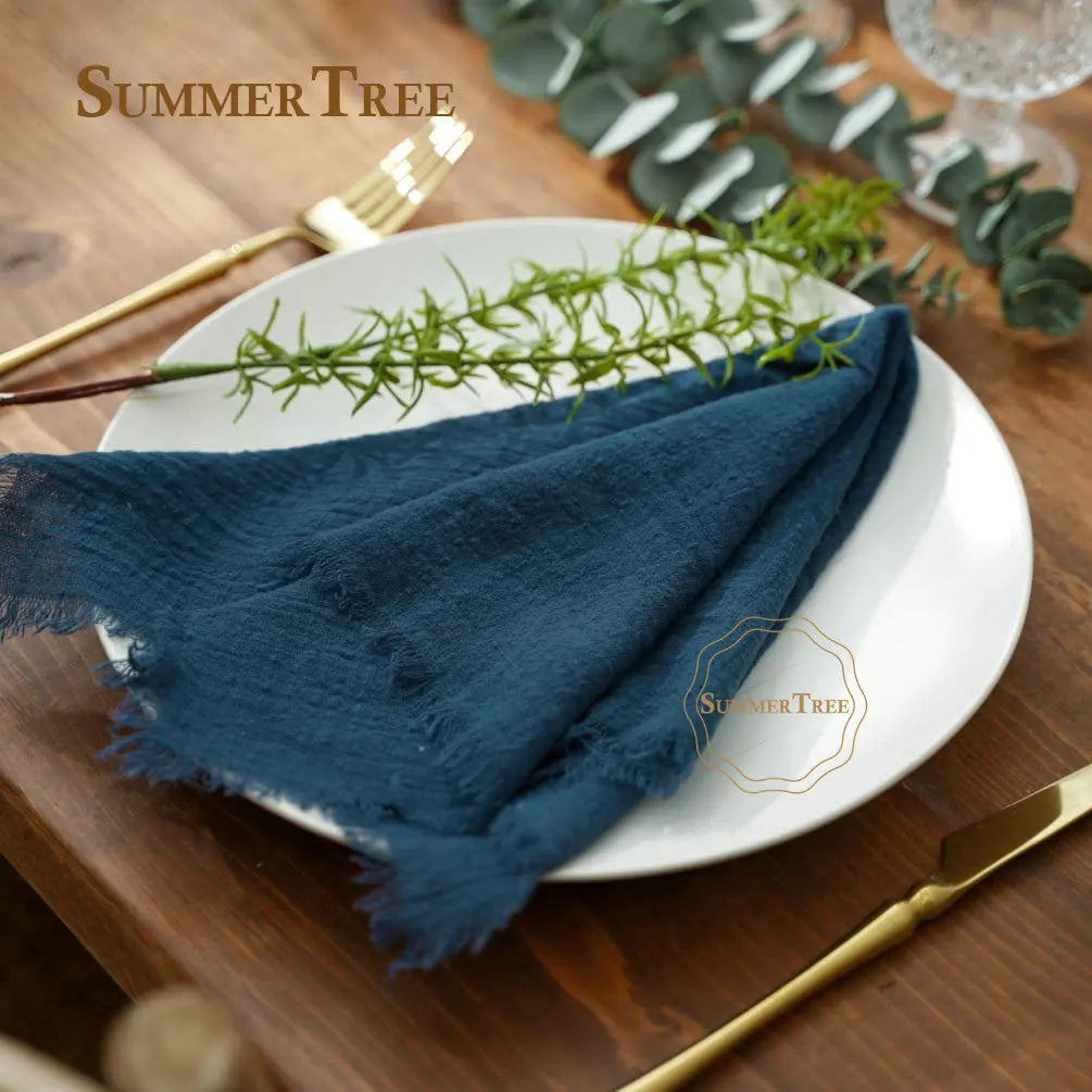 Napkin Cotton Gauze 42x42cm Retro Cheesecloth Rustic Table Decoration Muslin Tea Towel Cloth Napkins Wedding Supplies