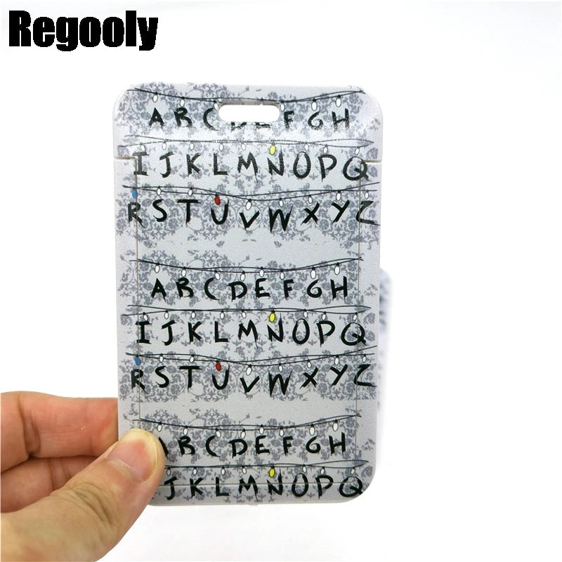 Letters Anime Lanyard Badge Holder ID Card Lanyards Mobile Phone Rope Key Lanyard Neck Straps Keychain Key Ring