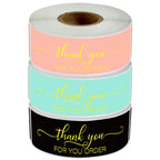 120Pcs/roll Thank You For Your Order Stickers Pink Labels For Envelope Sealing For Small Business Decor Sticker Stationery