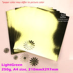 DUOFEN craft paper shining color golden gilded mirror suface A4 250g for DIY papercraft projects Scrapbook Paper Album