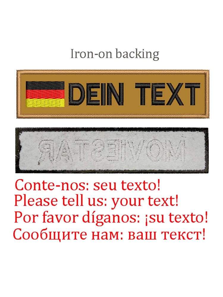 Embroidery Custom Patch  Hook And Loop Backing Iron On Sewing ID Tag Name Stripes For Clothing Dog Collar Harness Backpacks Hat