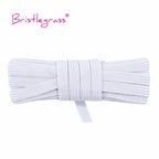 BRISTLEGRASS 2 5 10 Yard 1/4" 6mm Flat Skinny Elastic Cord Glitter Latex Rubber Band Rope Notebook Earloop Dress DIY Sewing Trim