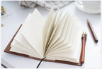 100% Genuine Leather Cover A5A6B6 Sketchbook Planner with Grid Blank Insert Retro Notebooks and Journals Diary Cover Stationery