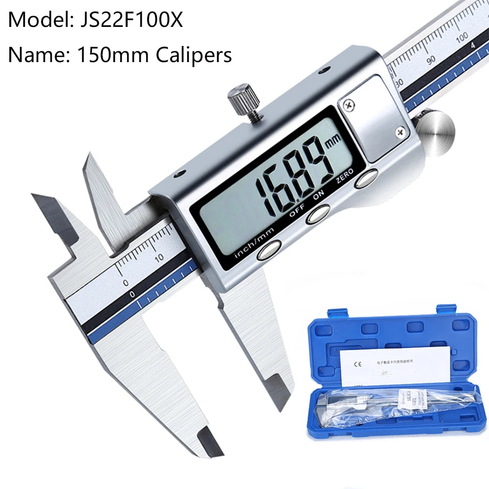 4/6-Inch 100/150mm Big Screen Digital Calipers Stainless Steel Electronic Vernier Caliper Metal Micrometer Measuring Tools
