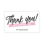 30pcs/pack Pink Thank You Card For Supporting Business Package Decoration "Gorgeous Thanks" Business Card Handmade With Love