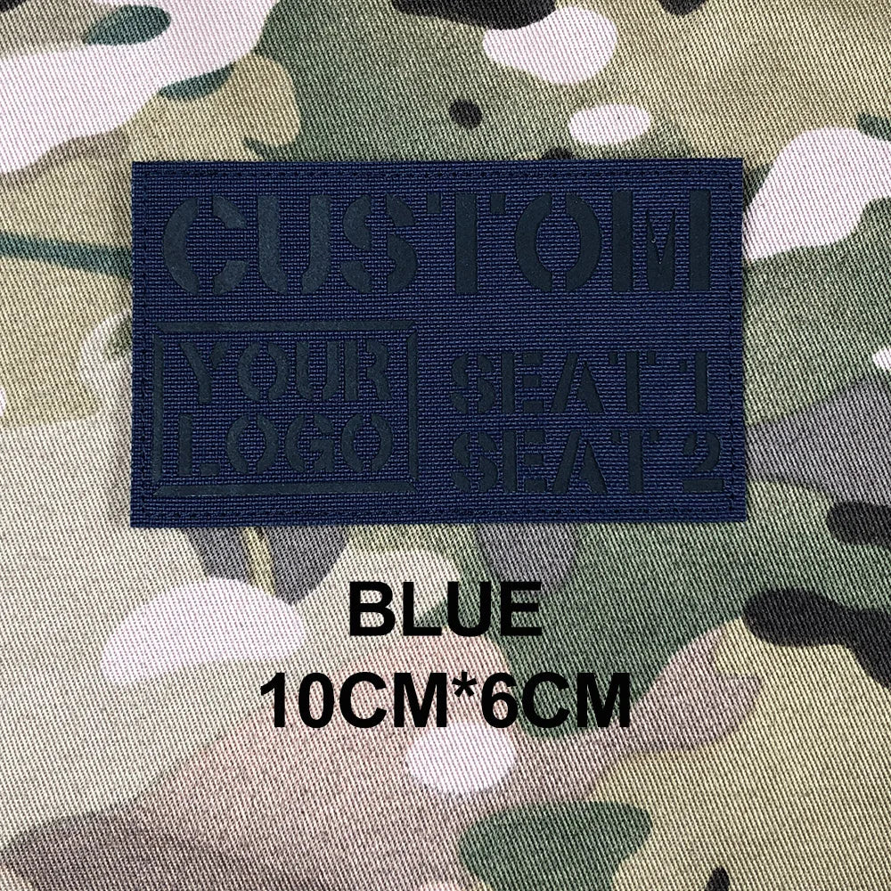 Custom Laser Cutting IR IFF Infrared Reflection Patch Name Tapes Tag Brand Black Letters