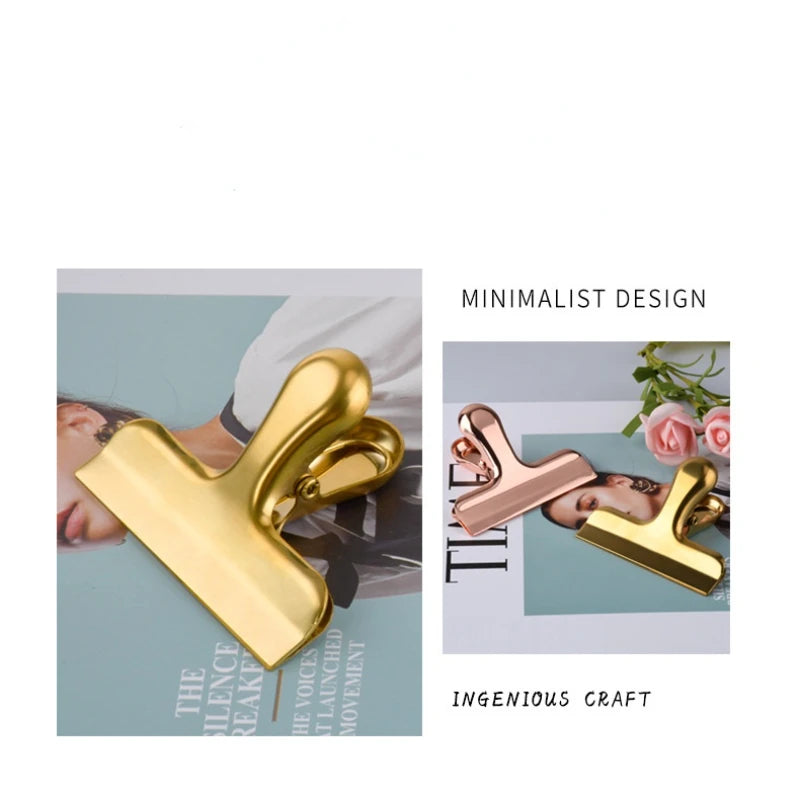 Plating Stainless Steel Paper Clips Office Paper Organizer Student Teacher Stationery School Office Business Supplies