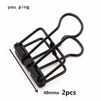 High-Quality 93 Black Metal 48mm 32mm 19mm Binder Clip for Decorative Clips, Student School Office Supplies