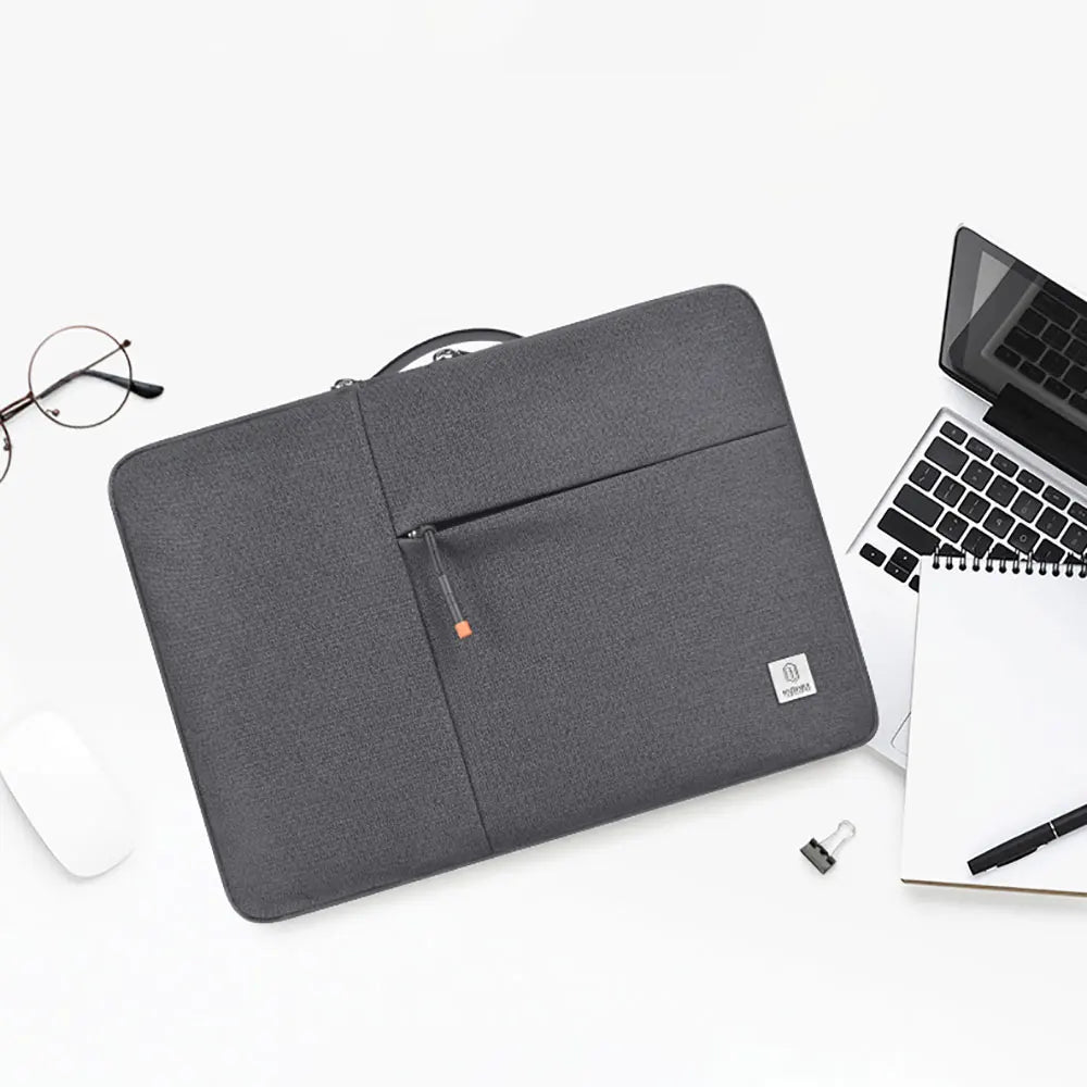 WIWU New Portable Laptop Sleeve 13 14 Double Layer Laptop Bag for MacBook Air 15 Air 13 2025 Case Waterproof Bag for Laptop 15.6