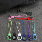 2Pcs EDC Mini Compas with Zipper Tail Rope Paracord Bracelet Gear Survival Keychain Camping Hiking Pocket Compasses Outdoor Tool