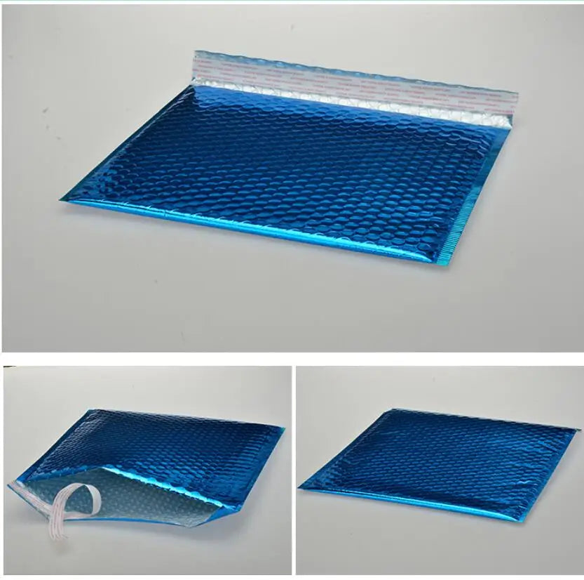 30pcs/lot Blue Aluminized Bubble Mailer Gift Packaging Self Seal Bag Large Size Shipping Mailing Envelope