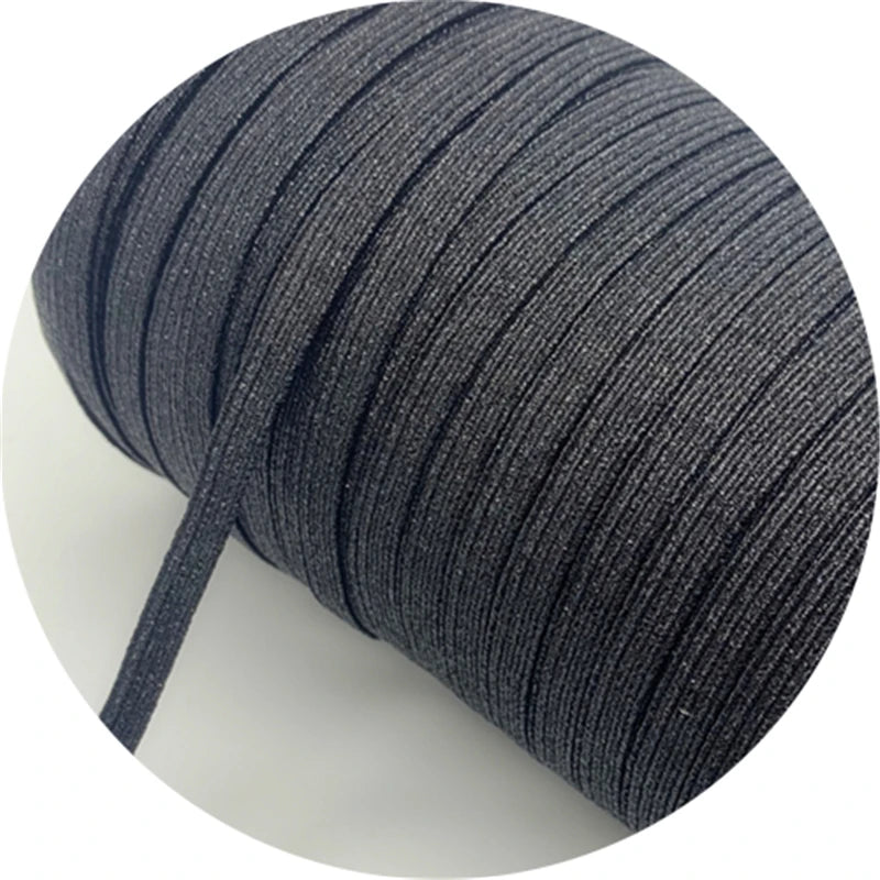 5yards/Lot 6mm Glitter Elastic Ribbon Sewing Elastic Band Fiat Rubber Band For Waist Band Stretch Rope DIY Mask Lanyard