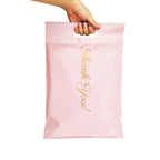 50PCS Thank You Pink Poly Mailer Adhesive Envelopes Bag DIY Logo T-shirt Underwear Dress Leggings Toys Shipping Portable Pouches