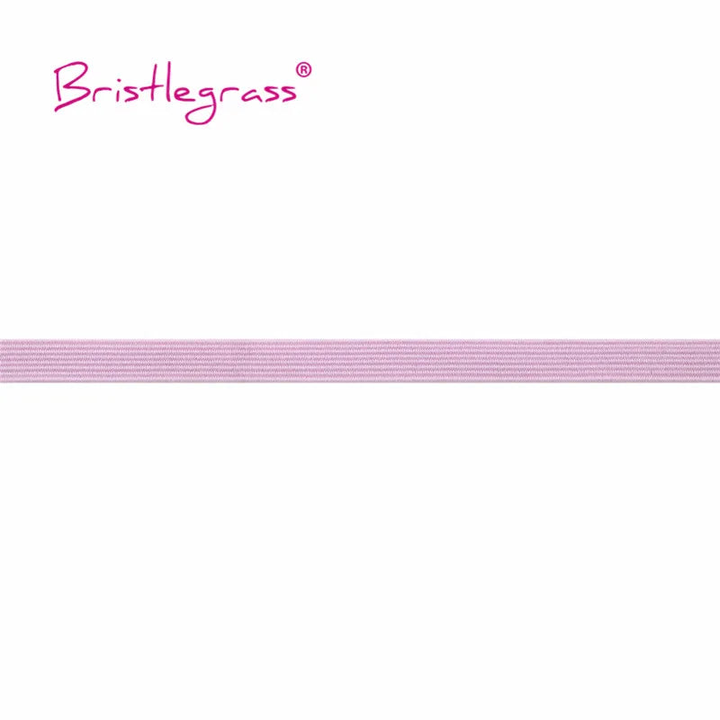 BRISTLEGRASS 2 5 10 Yard 1/4" 6mm Flat Skinny Elastic Cord Glitter Latex Rubber Band Rope Notebook Earloop Dress DIY Sewing Trim