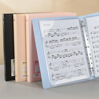 Piano Music Binder A4 3-Rings Sheet Music Folder Transparent Sleeves Music Scores A4 Folder With Rings