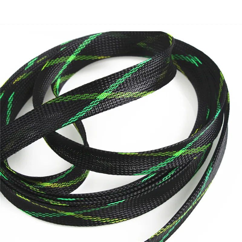 20/50/100M PET Expandable Braided Cable Sleeve Wire Protecting Insulation Sheathing Cable Protective Sleeve 4/6/8/10/12/15/20mm