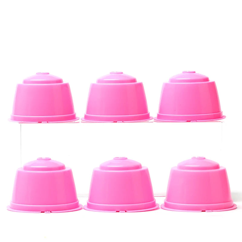 6Pcs Fit  Dolce Gusto Coffee Capsule Reusable Coffee Pod  For Nescafe Dolce Gusto With Spoon Brush Kitchen Accessories