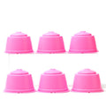 6Pcs Fit  Dolce Gusto Coffee Capsule Reusable Coffee Pod  For Nescafe Dolce Gusto With Spoon Brush Kitchen Accessories