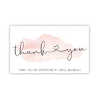 30pcs/pack Pink Thank You Card For Supporting Business Package Decoration "Gorgeous Thanks" Business Card Handmade With Love