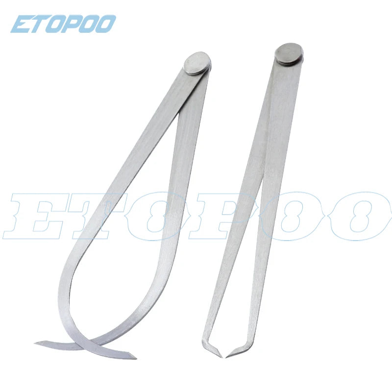 2pcs Calipers 150-450mm Metal Caliper Firm Joint Inside and Outside Caliper Steel Machinist Carving Measurement Tool