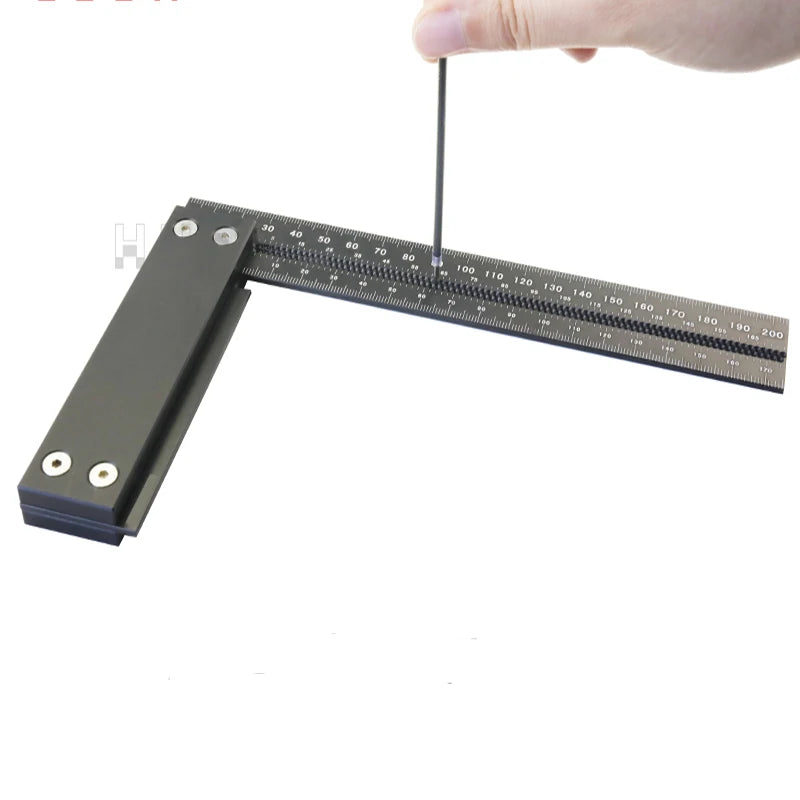 Precision Aluminum Square Ruler 200mm Guaranteed T Speed Measurements Ruler for Measuring and Marking Woodworking Carpenters