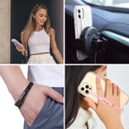 2pcs Soft TPU clear Wristband Hand Band silicone Grip Phone Hand Finger Ring Holder Strap Ropes For Samsung For iPhone kickstand