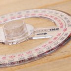 All Circular 10cm Plastic 360 Degree Pointer Protractor Ruler Angle Finder Swing Arm For School Office Supplies