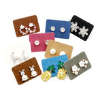 50pcs Earring Cards Packaging 2.5x3.5cm Ear Studs Display Card Cardboard Blank Kraft Paper Price Tag