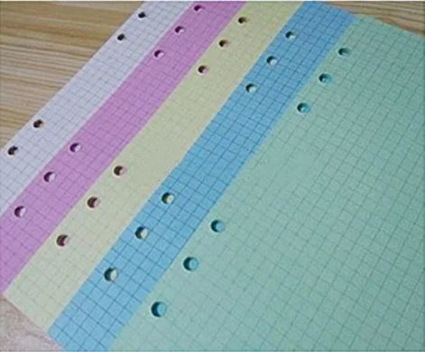 A5 A6 A7 50 Sheet Loose-leaf Colorful Refill Inner Page Line Blank Grid Inner Page Inside Paper Stationery
