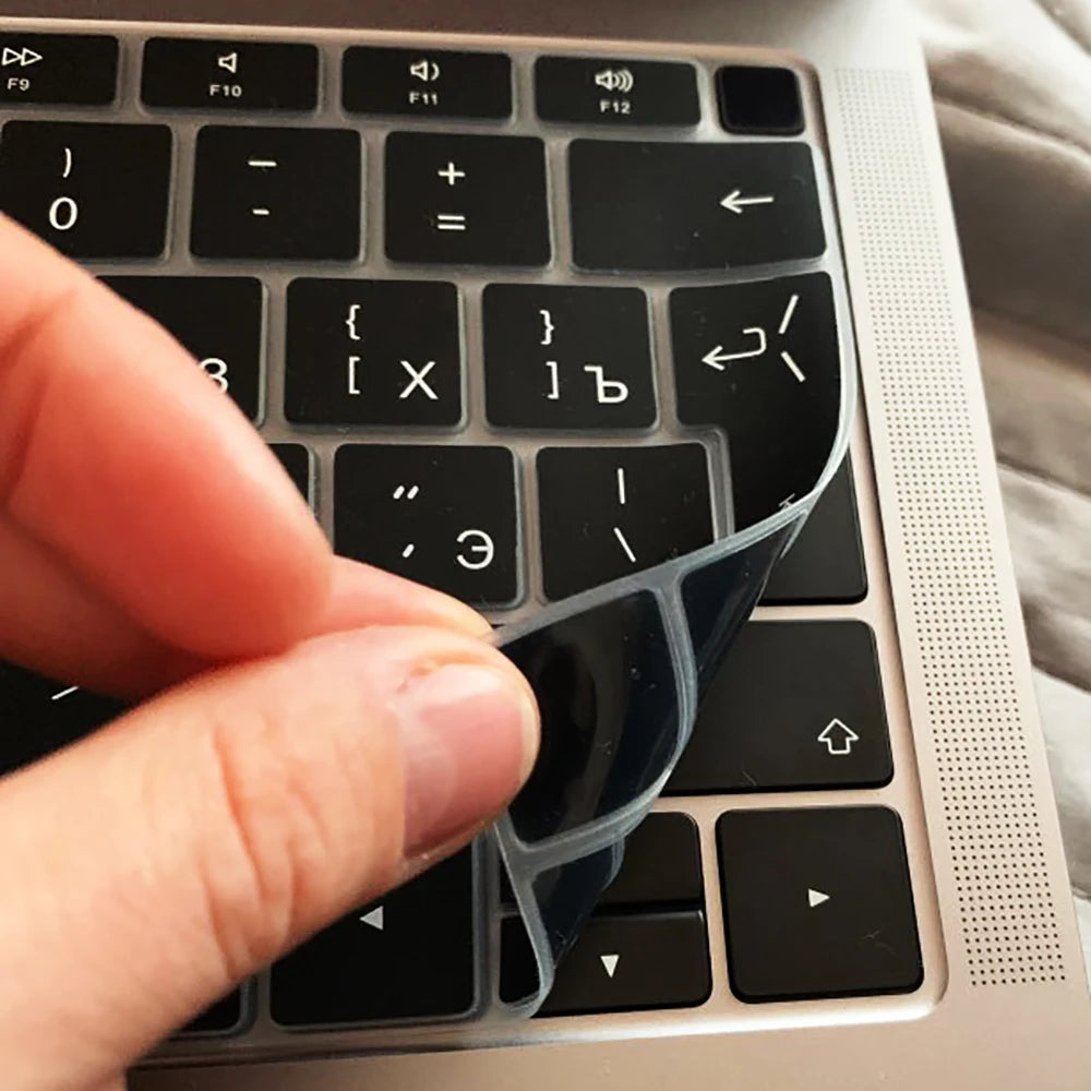 Russian Silicone Keyboard Cover Protector for Macbook Air13/12/15/16Pro Touchbar A2992/A3113/A2941/A1990/A3114/A2289A2337/A2141