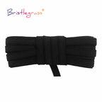 BRISTLEGRASS 2 5 10 Yard Flat Skinny Elastic Cord 1/4" 6mm Latex Rubber Bands Stretch String Notebook Ear Loop Dress Sewing Trim
