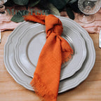 Napkin Cotton Cloth 41*41cm Rustic Gauze Hanky Tea Towel Dining Place Mats Wedding Supplies Linen Home Table Decor