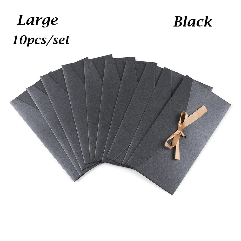 Beautiful Classic Retro Multicolor tie Pearl paper envelopes on Kraft for wedding invitation gift envelope  Greeting Card Bag