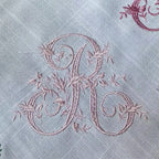 Customized Victorian Monogrammed Embroidered Dinner Napkins Placemat，Elegant Design for Wedding, Party, Gift