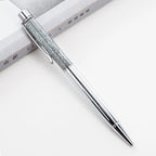 Lytwtw's Ballpoint Pen Oil Metal Office School Supplies Stationery Spinning Rose Gold Gift Cute Clip Glitter