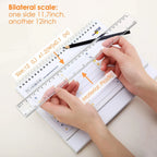 Transparent Plastic Ruler 6/8/12 Inch Standard/metric Rulers Straight Ruler Measuring Drawing For Student School Office Supplies