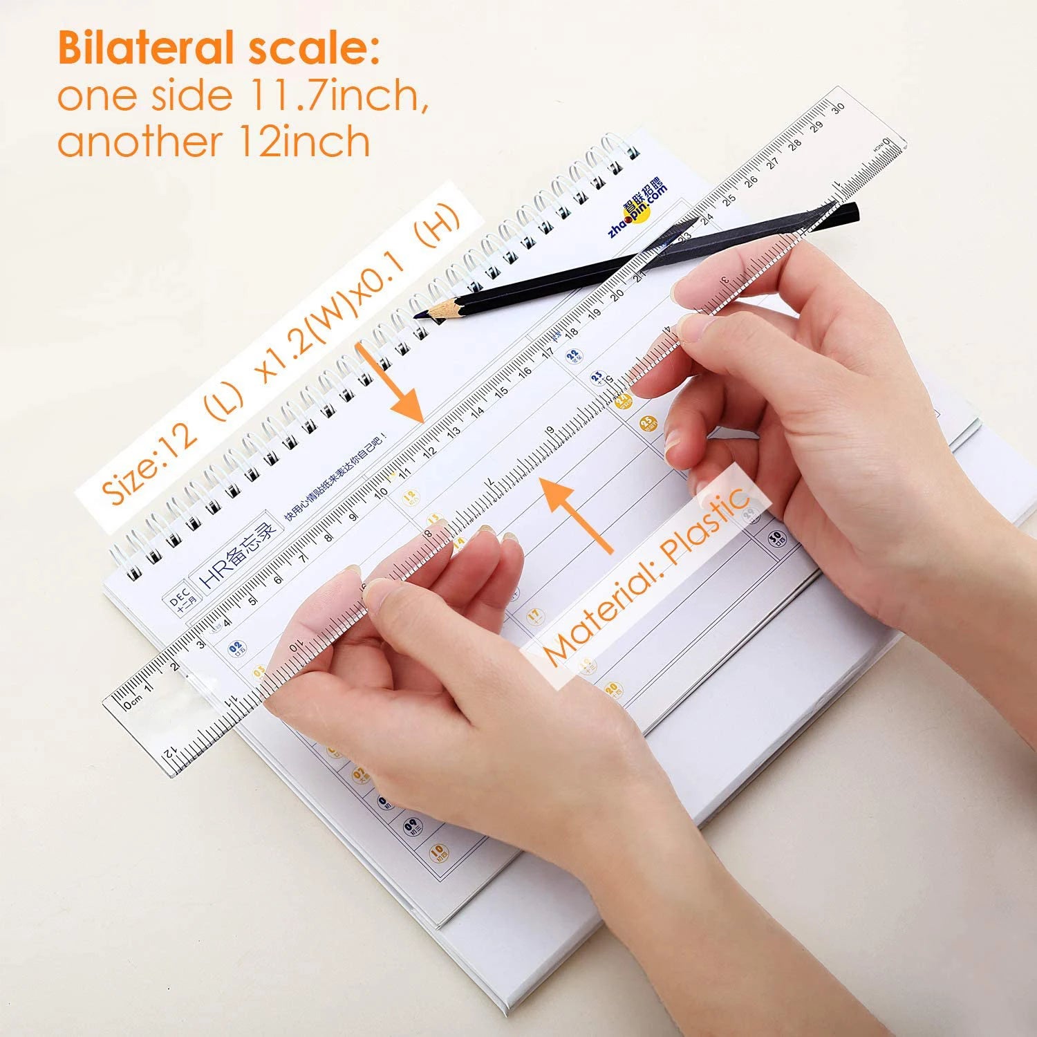 Transparent Plastic Ruler 6/8/12 Inch Standard/metric Rulers Straight Ruler Measuring Drawing For Student School Office Supplies