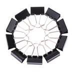 10pcs/lot Black Metal Binder Clips 19mm/ 25mm/ 32mm Notes Letter Paper Clip Office Supplies Binding Securing