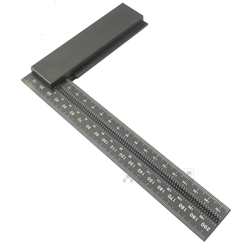 Precision Aluminum Square Ruler 200mm Guaranteed T Speed Measurements Ruler for Measuring and Marking Woodworking Carpenters