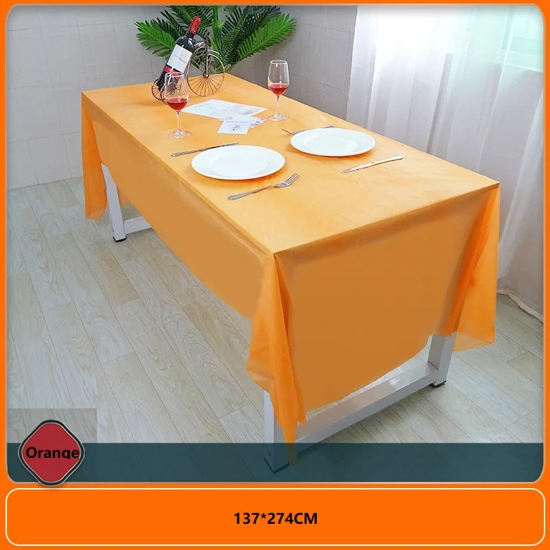 1pc 137*274cm Birthday Party Blue Pink Plastic Table Cover Girl Shower Party Supplies Disposable Table Cloth Wedding Decorations