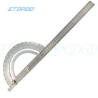 150mm 300mm Stainless Steel 180 Degree Protractor Angle Finder Rotary Measuring Ruler Machinist Tool Craftsman Ruler Goniometer