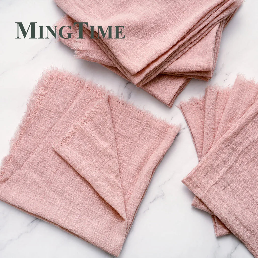 Napkin Cotton Cloth 41*41cm Rustic Gauze Hanky Tea Towel Dining Place Mats Wedding Supplies Linen Home Table Decor