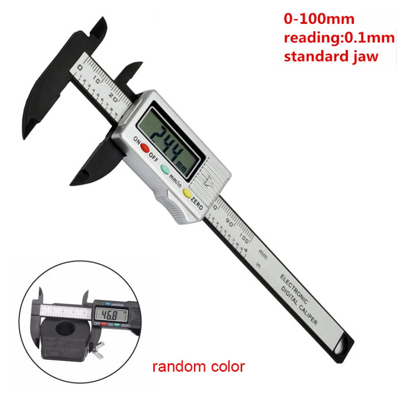 150mm 200mm 300mm 0.1mm Digital Electronic Vernier Caliper Jaw Long Plastic Digital Caliper Micromete DIY Measuring Tools