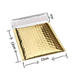 50pcs CD/CVD Packaging Shipping Bubble Mailers gold paper Padded Envelopes Gift Bag Bubble Mailing Envelope Bag 15*13cm+4cm