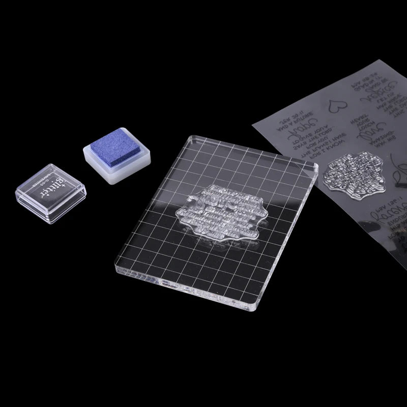 9 Sizes Clear Acrylic Stamp Block for DIY Crafts Card Making Decorations Scrapbooking Handmakes Use with Acrylic Stamps Tools