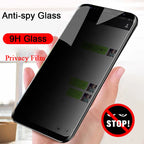 Privacy Tempered Glass for Samsung Galaxy S24 S23 Plus Anti-spy Screen Protector Fingerprint Function for Samsung S22 S26 S25