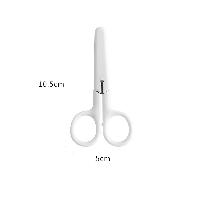 Mini White Scissor INS Style Portable Stainless Steel Blade Cutter for Paper Home Handwork Stationery Office School Gift F676