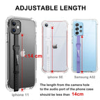 2pcs Soft TPU clear Wristband Hand Band silicone Grip Phone Hand Finger Ring Holder Strap Ropes For Samsung For iPhone kickstand