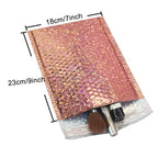 10PCS Holographic Metallic Bubble Mailer Laser Gift Bags Glamour Colorful Foil Bubble Envelopes Padded Shipping Mailing Envelope